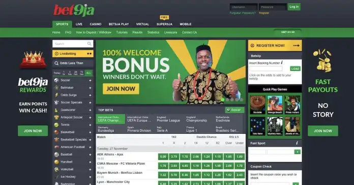 Bet9ja website hacked