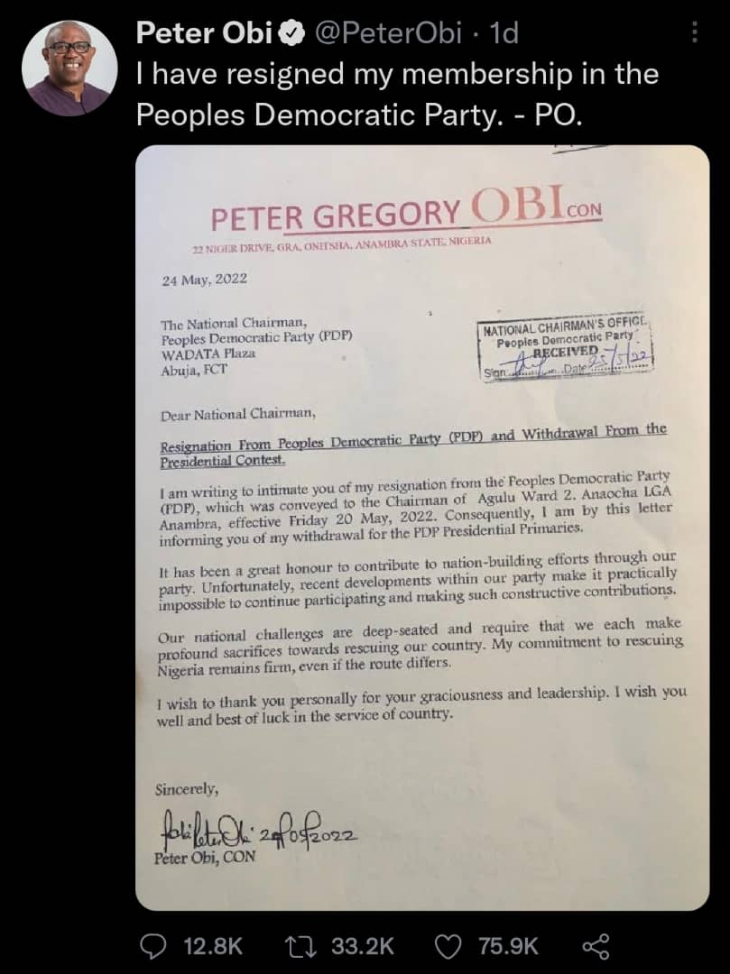 Resignation