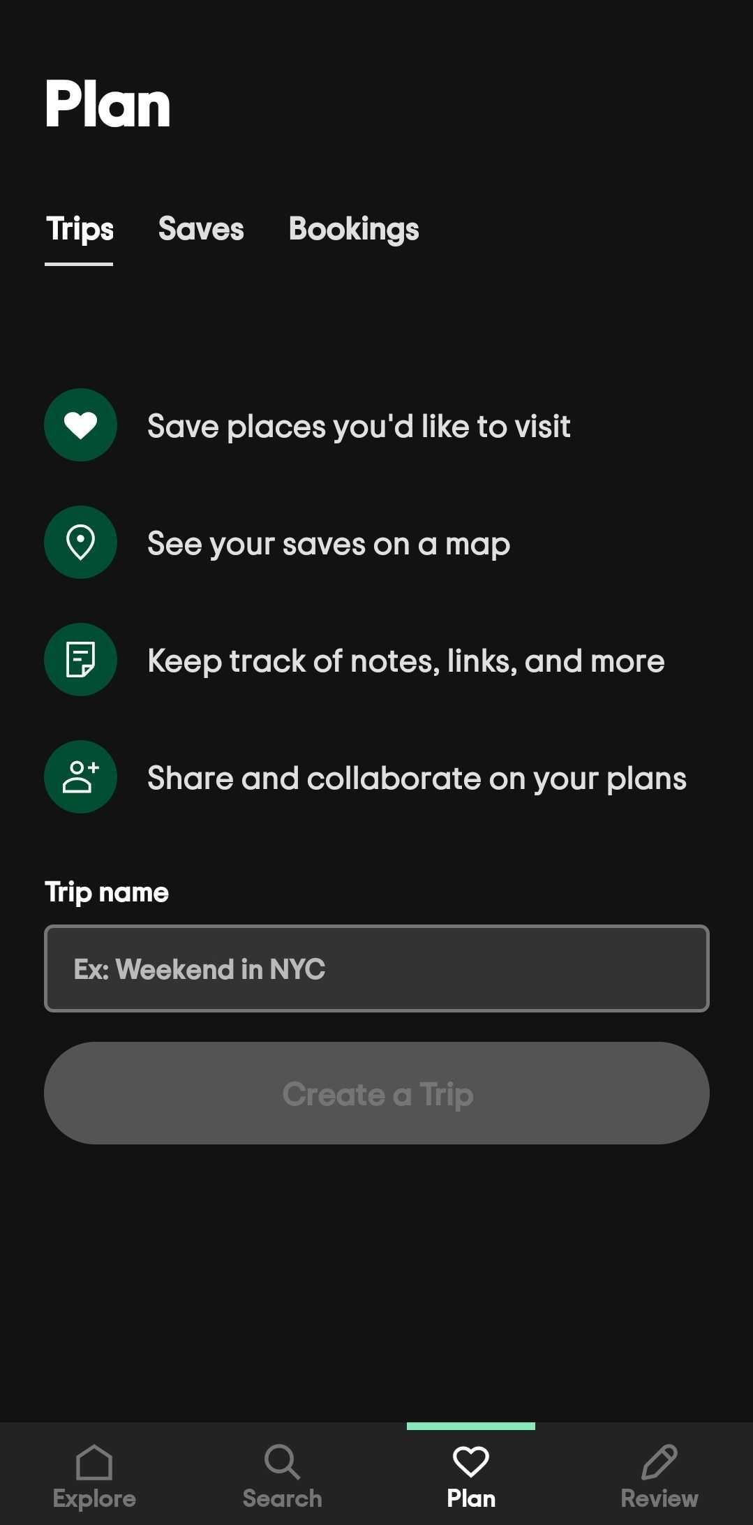 Trip advisor plan