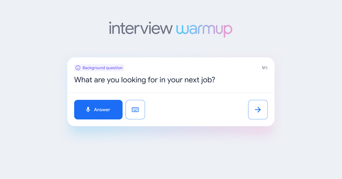 Interview warmup