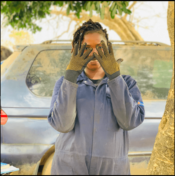 Meet Ajayi Oluwatosin, the popular Lady Mechanic influencer
