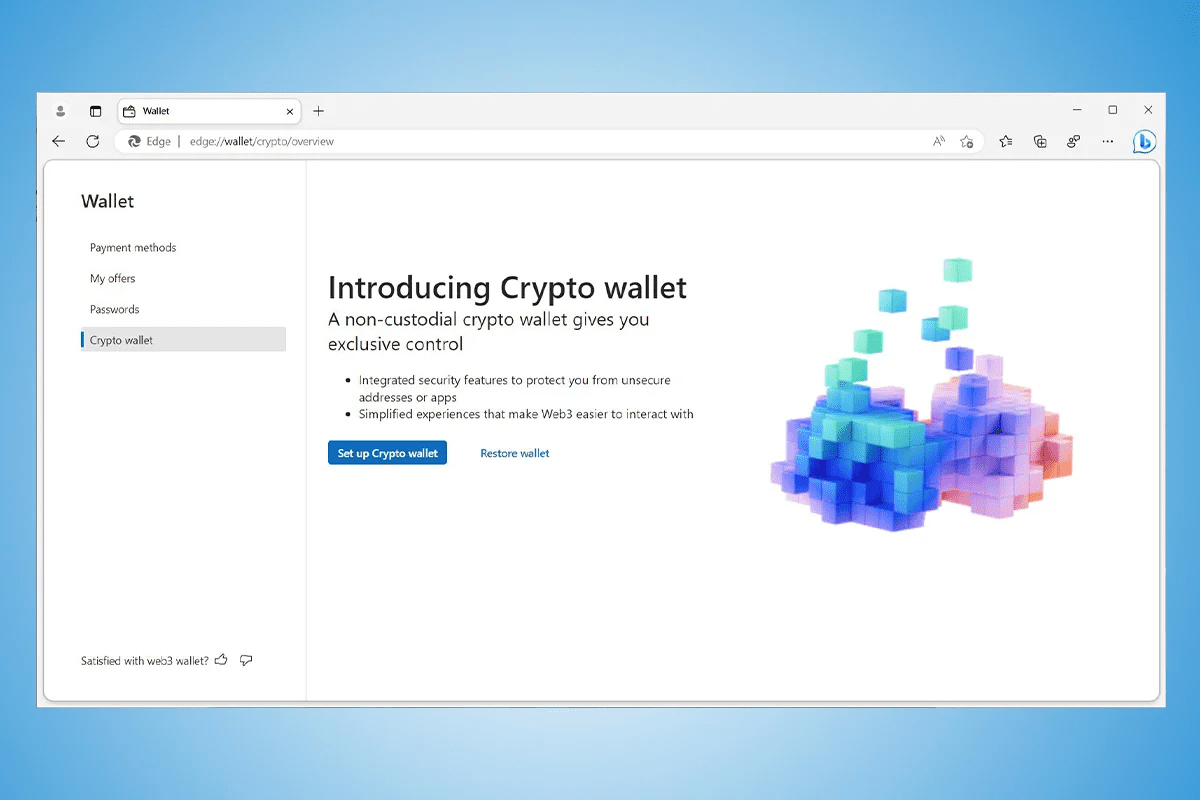 Microsoft testing a built-in crypto wallet for the Edge browser