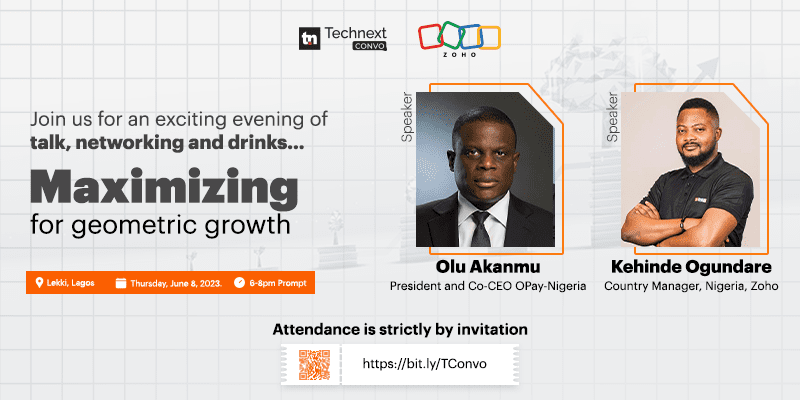 Join Olu Akanmu and Kehinde Ogundare for the 2nd edition of Technext Convo powered by Zoho