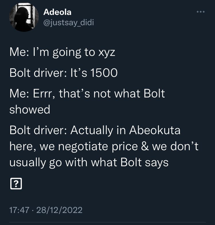 Avoid offline trips because of accidents and emergencies' - Bolt to e-hailing drivers and passengers