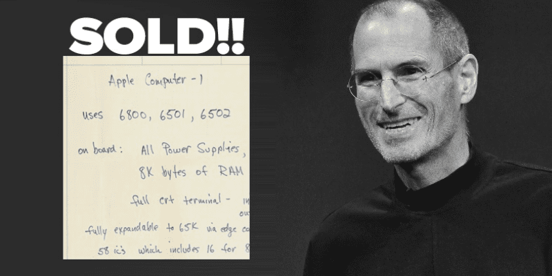 Handwritten Apple computer ad by Steve Jobs sold for $175,759