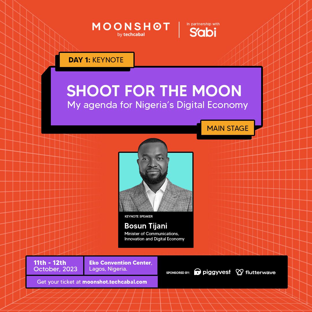 Minister Bosun Tijani to share agenda for Nigeria’s digital economy at Moonshot 2023