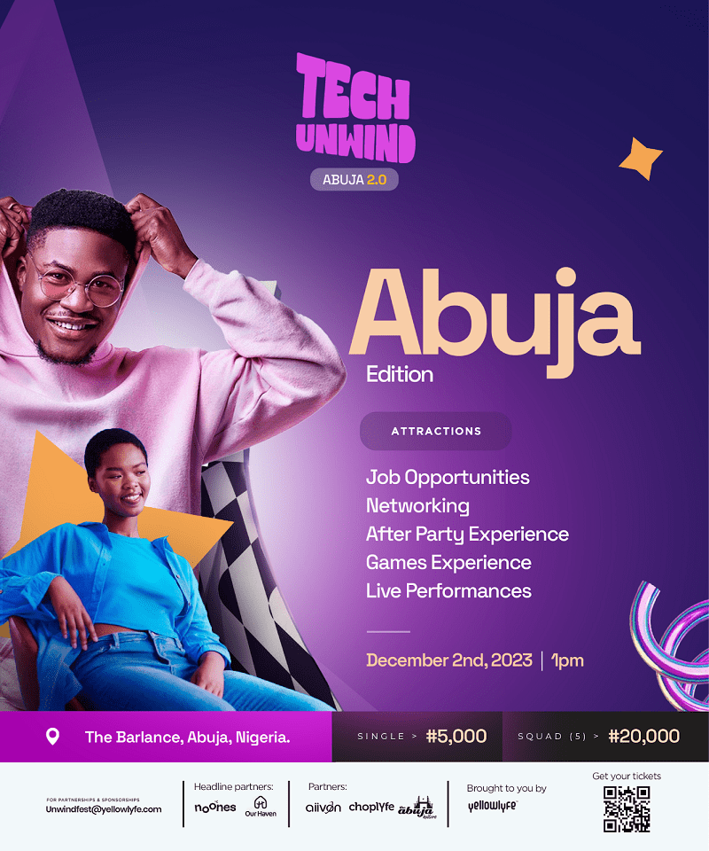 Tech Unwind Abuja returns Dec 2 as techies get ready for the ultimate end-of-year kickoff