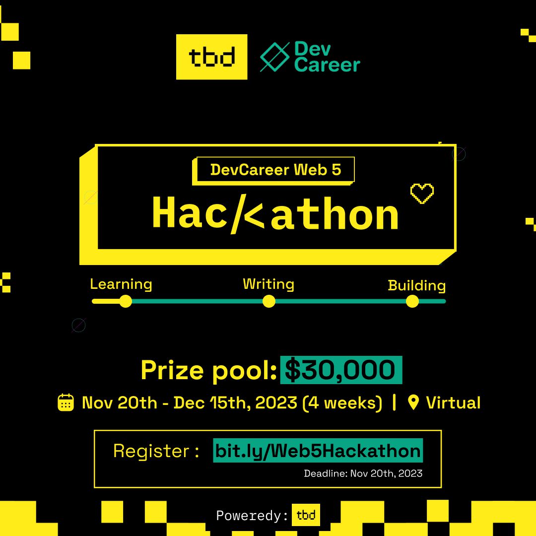 DevCareer and TDB to host the first-ever Web5 Hackathon in Africa with $30k prize money