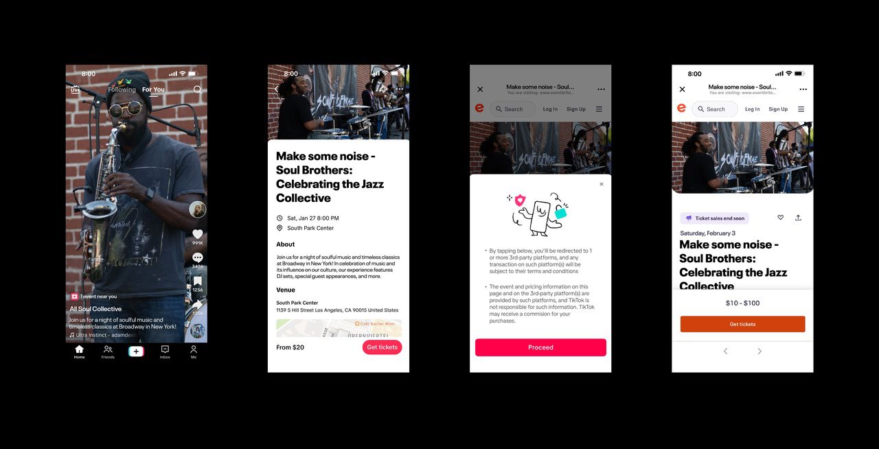 TikTok partners with Eventbrite to allow content creators to sell event tickets directly