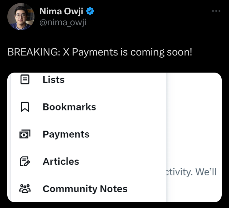 X (Twitter) could launch its payment feature to allow users carry out transactions