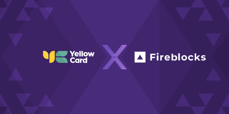 Yellow Card and Fireblocks logo