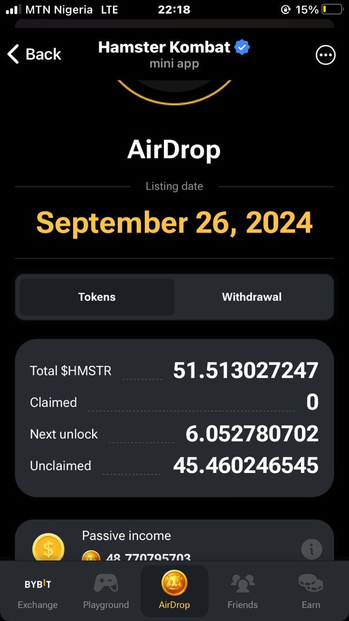 Hamster Kombat Token allocation seen