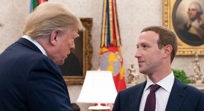 Donald Trump and Mark Zuckerberg