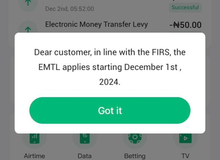 FG's electronic money transfer revenue rose by 107% in Dec powered by Opay, Moniepoint, other fintechs