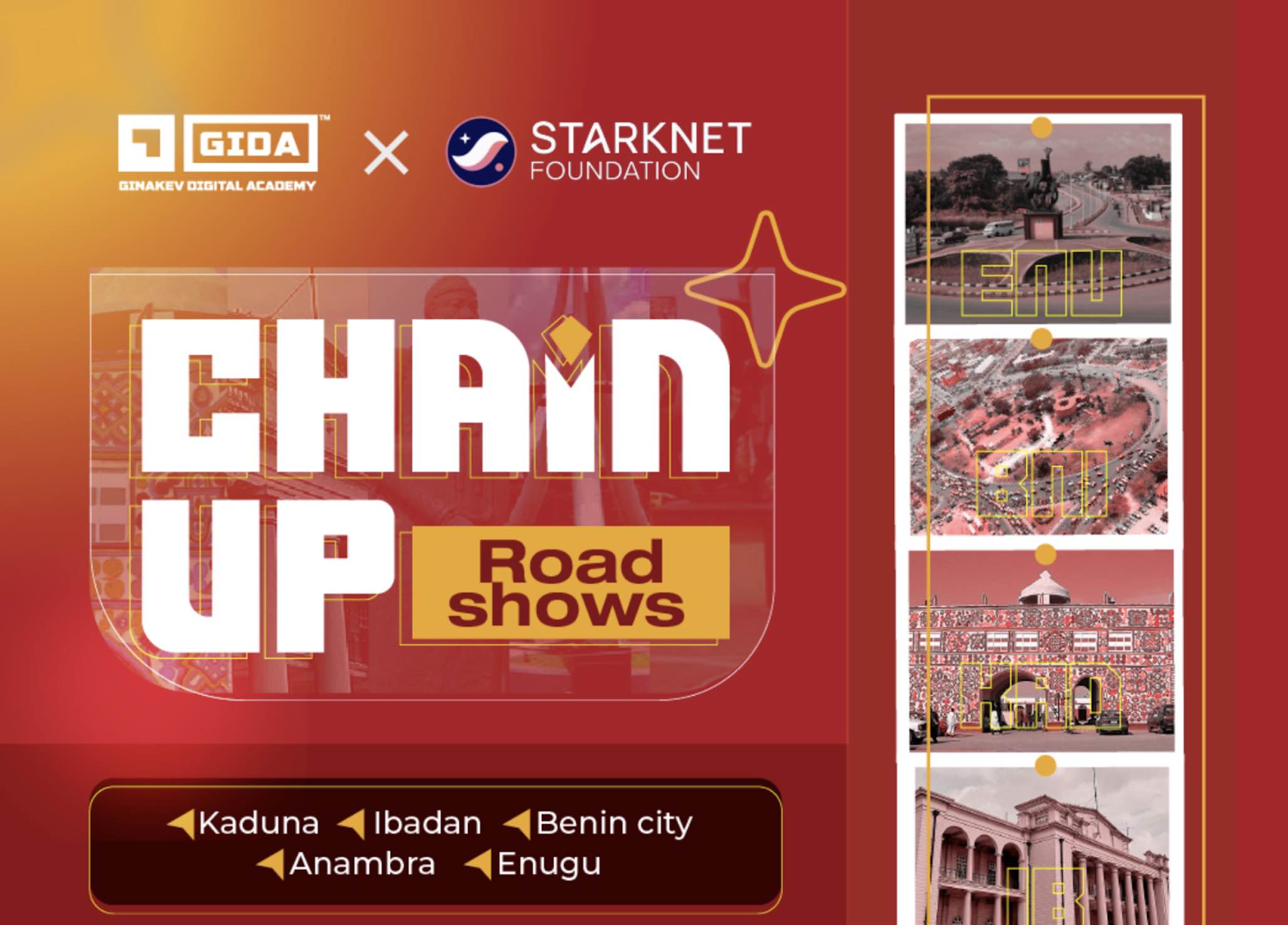 The GIDA ChainUp Roadshow Tour Begins; 5 cities, 1 Message - a Peak Blockchain Experience