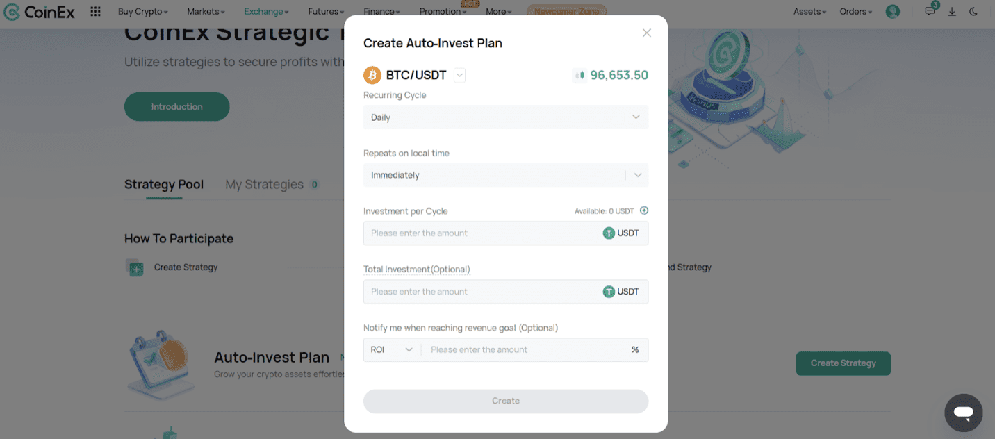 CoinEx Strategic Trading: Key Insights on Auto-Invest Plan