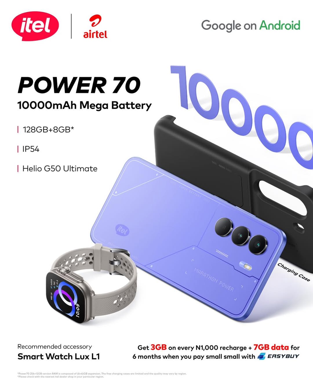 itel Power 70 –Meet Nigeria’s first 10000mAh smartphone