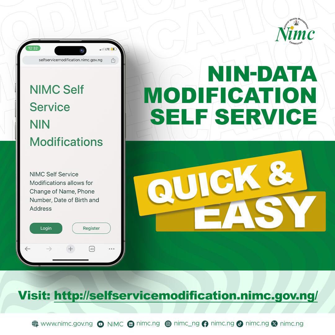 NIN data modification