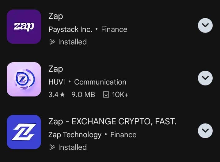 ZAP on Playstore
