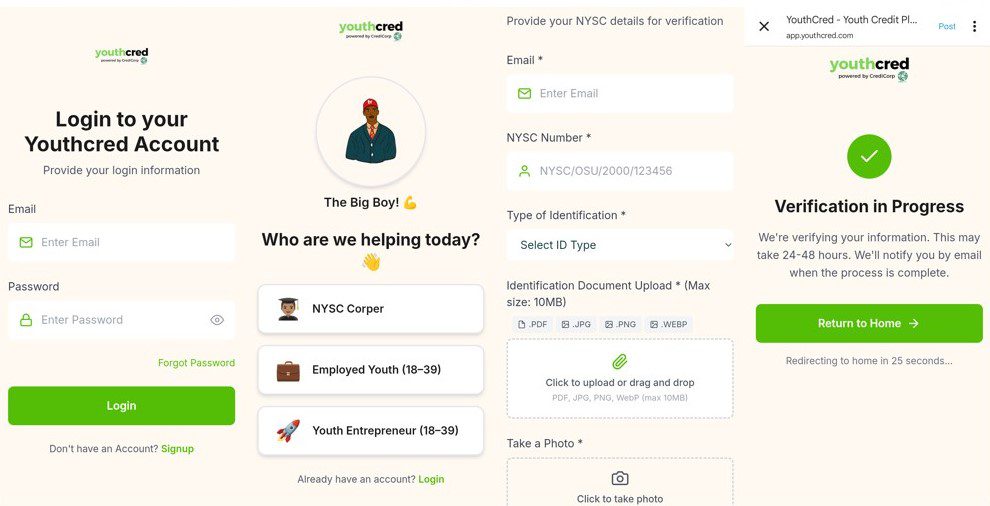 Setting up account