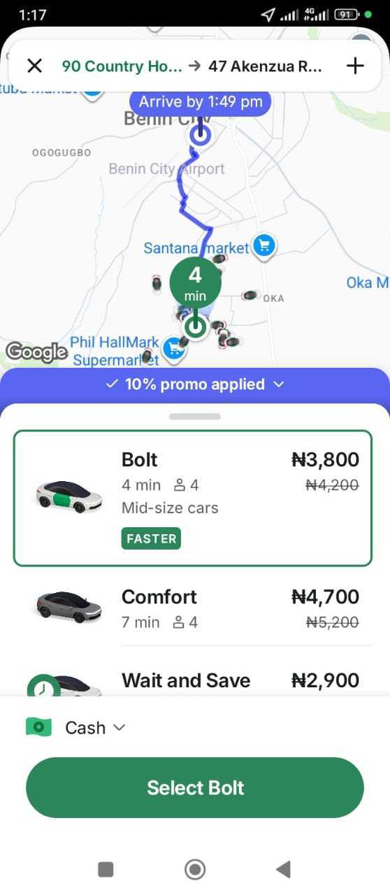 e-Hailing drivers kick as Bolt introduces 'Wait and Save' ride category